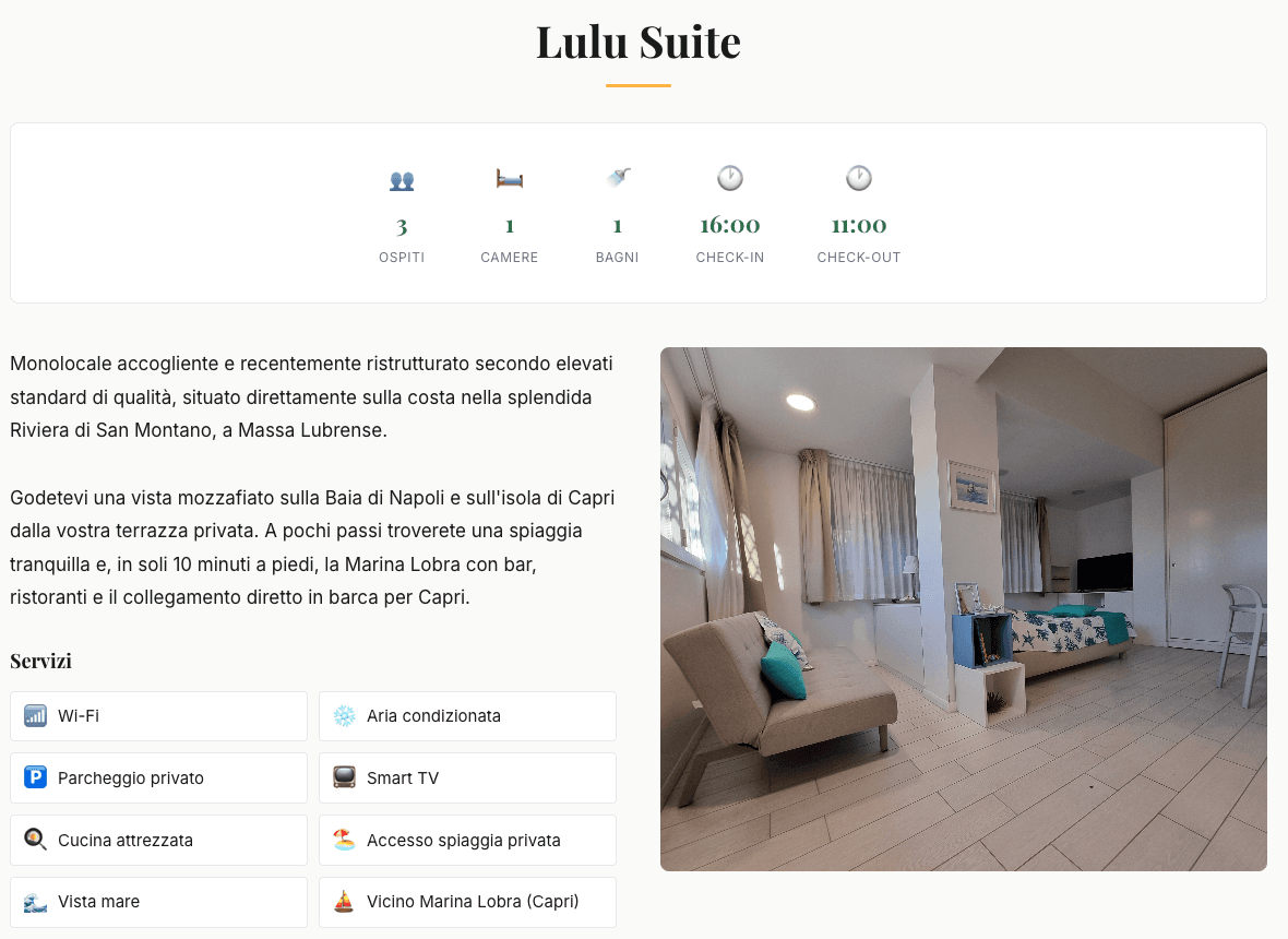 Sezione info casa